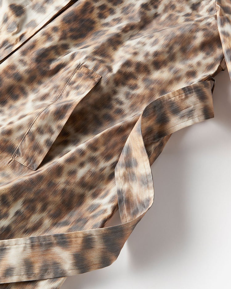 イタリアンタフタ・レオパードトレンチコート 詳細画像 アニマル 9