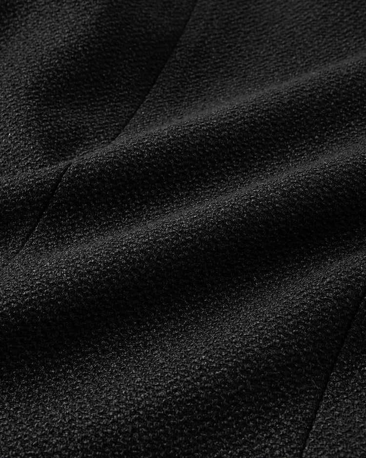 コットン混ツイード・ノーカラージャケット 詳細画像 ブラック 4