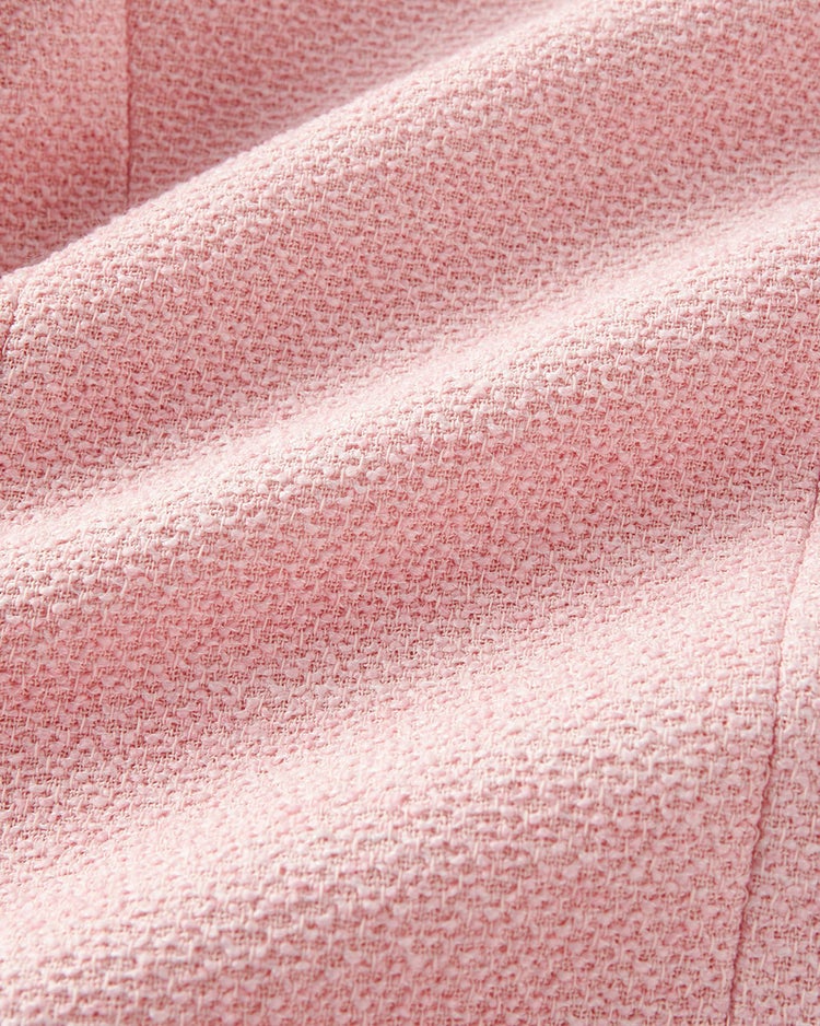 コットン混ツイード・ノーカラージャケット 詳細画像 ピンク 9
