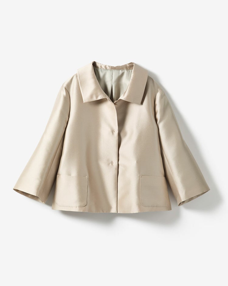 シルクタフタ・フォルムジャケット 詳細画像 ベージュ 10