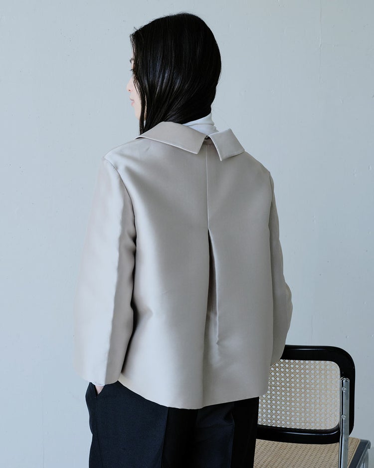 シルクタフタ・フォルムジャケット 詳細画像 ベージュ 3