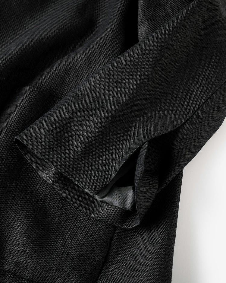 オックスリネン・ノーカラージャケット 詳細画像 ブラック 7