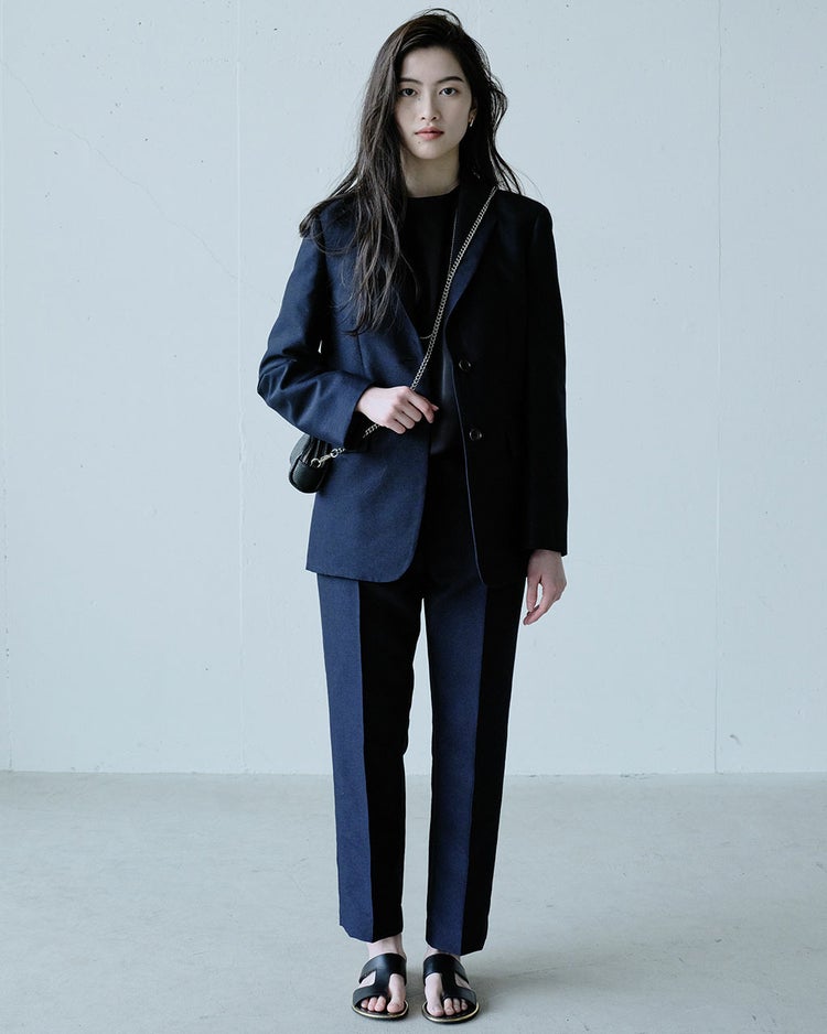 シルキーダブルフェイス・シングルジャケット 詳細画像 ネイビー 8