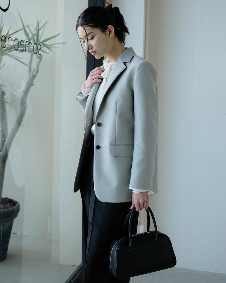 シルキーダブルフェイス・シングルジャケット 詳細画像 ミントグリーン 5