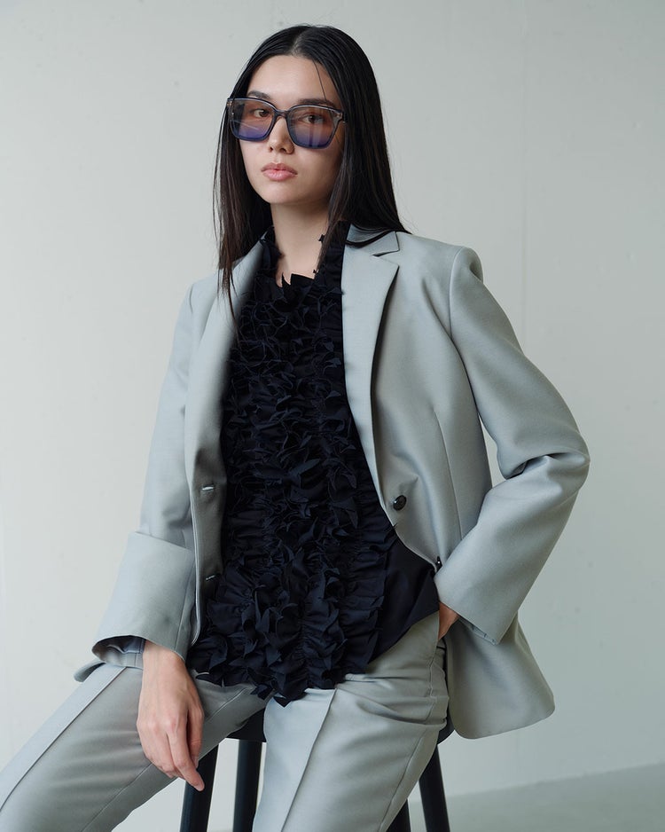 シルキーダブルフェイス・シングルジャケット 詳細画像 ミントグリーン 6