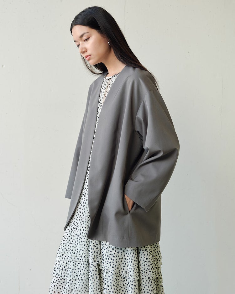 ドライタッチツイル・オーバーサイズジャケット 詳細画像 グレー 5