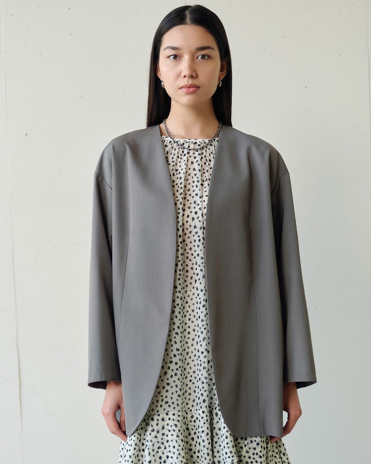 ドライタッチツイル・オーバーサイズジャケット 詳細画像 グレー 6