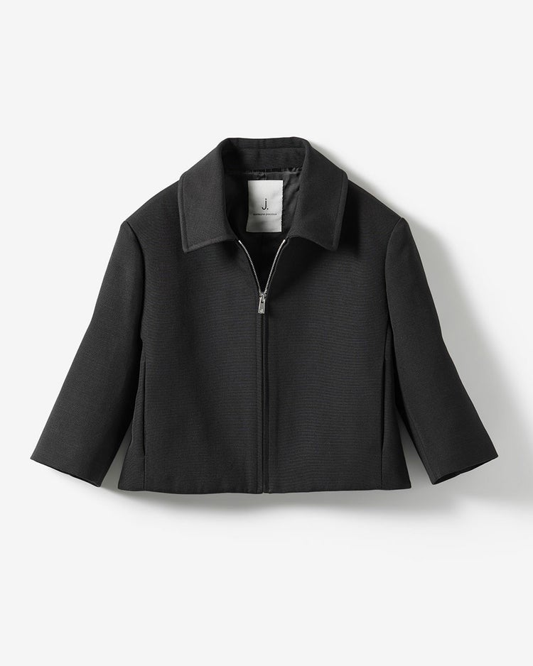 リネンタッチ・コンパクトジャケット 詳細画像 ブラック 1