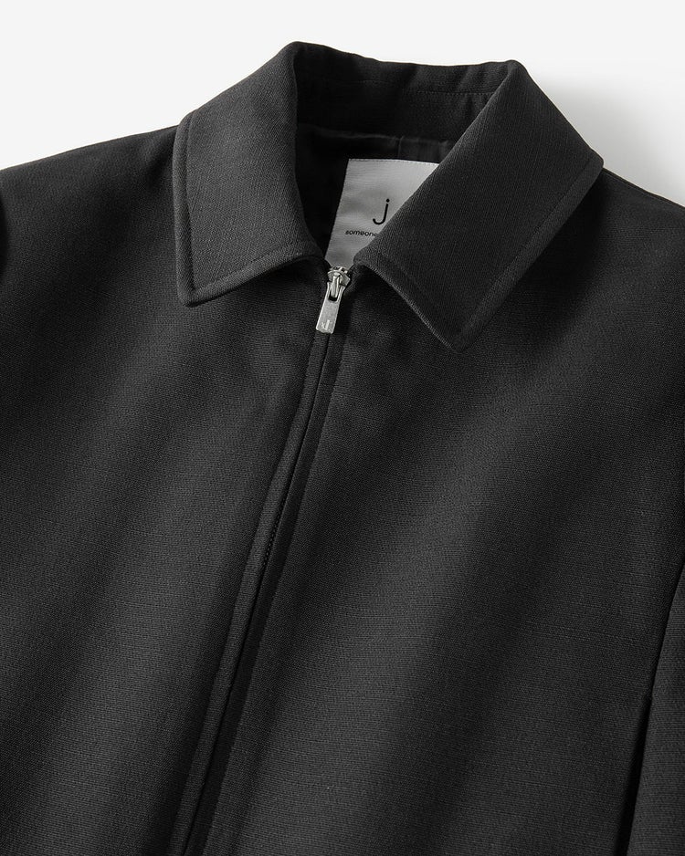 リネンタッチ・コンパクトジャケット 詳細画像 ブラック 2