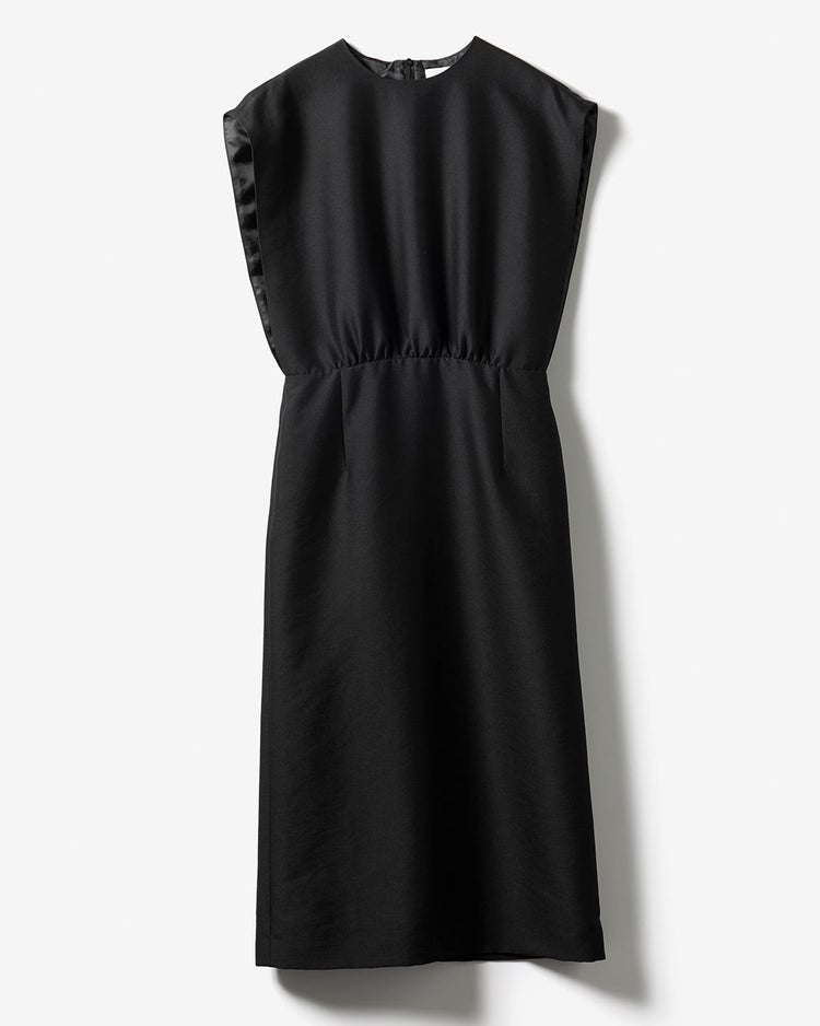 シルキーダブルフェイス・フレンチタイトドレス 詳細画像 ブラック 10