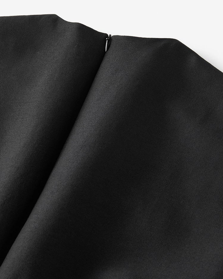 シルキーダブルフェイス・フレンチタイトドレス 詳細画像 ブラック 7