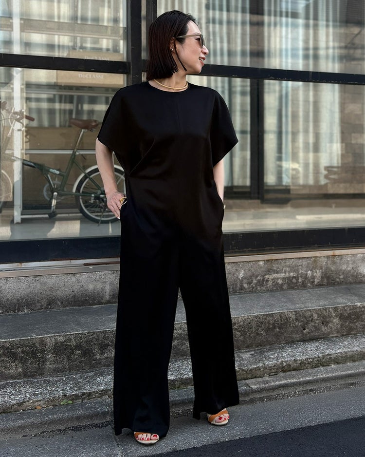 ダブルサテン・オールインワン 詳細画像 ブラック 3