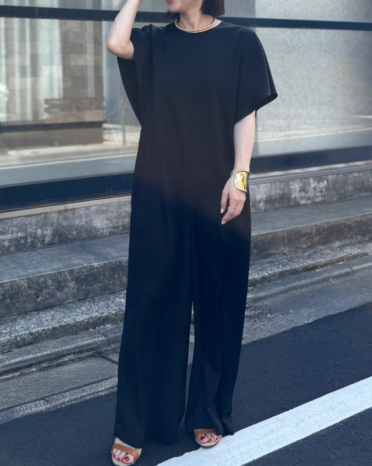 ダブルサテン・オールインワン 詳細画像 ブラック 4