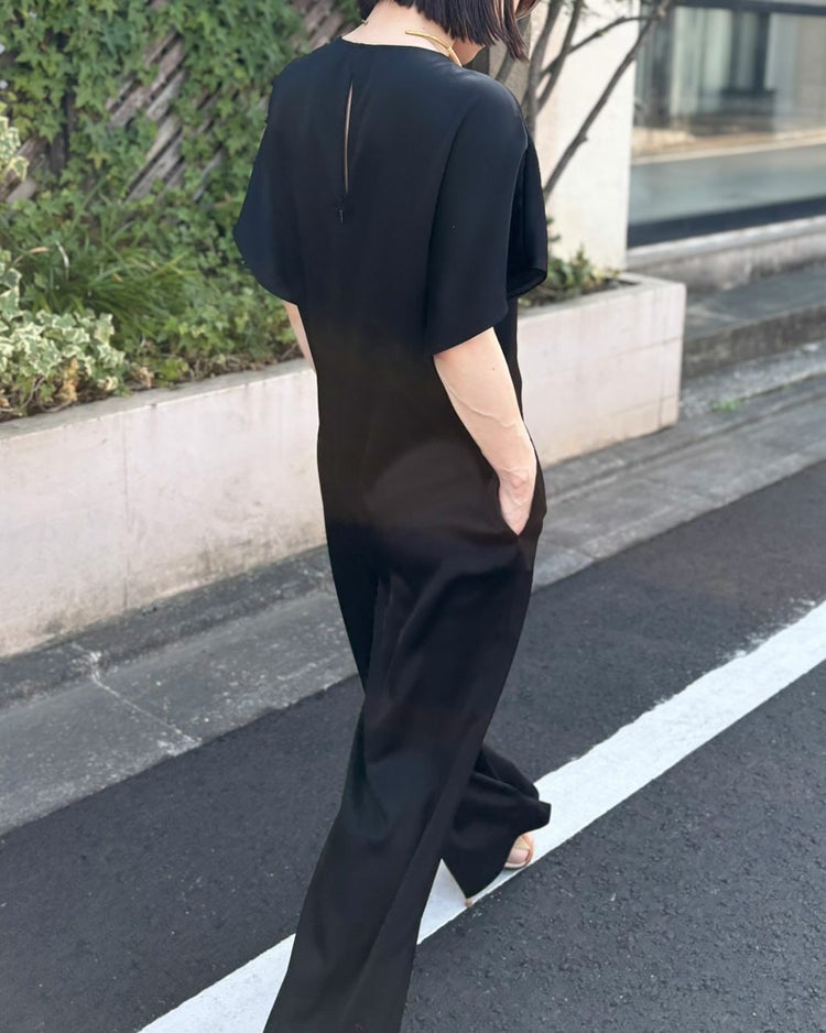 ダブルサテン・オールインワン 詳細画像 ブラック 6