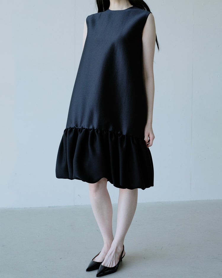 オクタダブルクロス・ギャザーバルーンドレス 詳細画像 ブラック 2