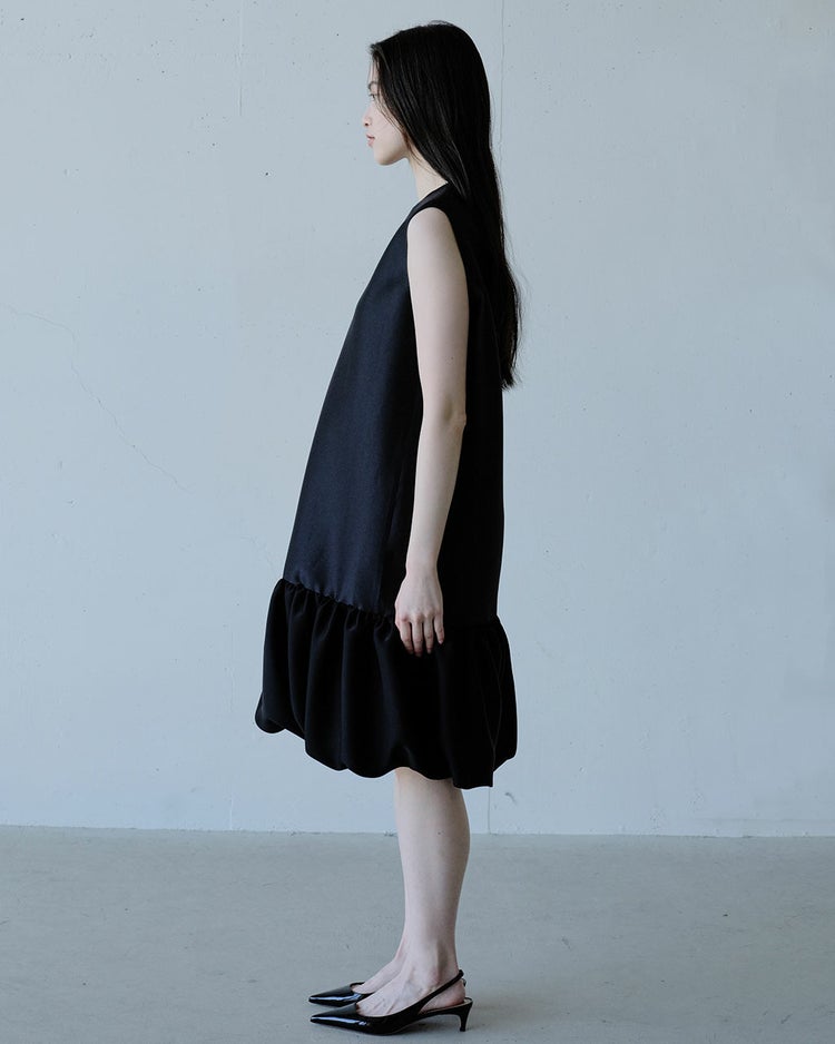 オクタダブルクロス・ギャザーバルーンドレス 詳細画像 ブラック 4