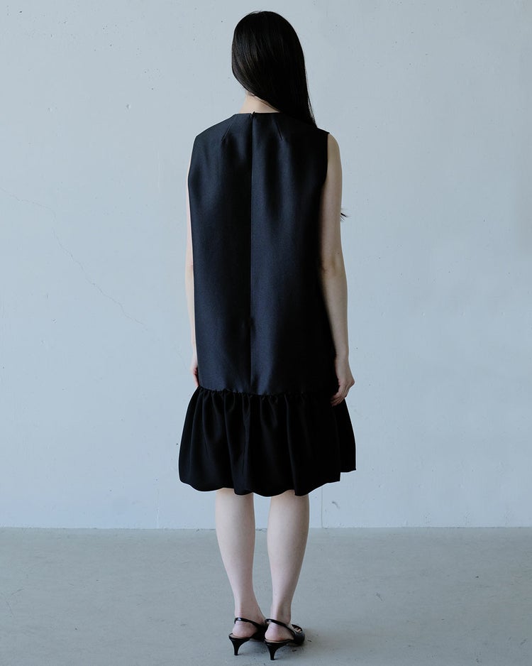 オクタダブルクロス・ギャザーバルーンドレス 詳細画像 ブラック 5