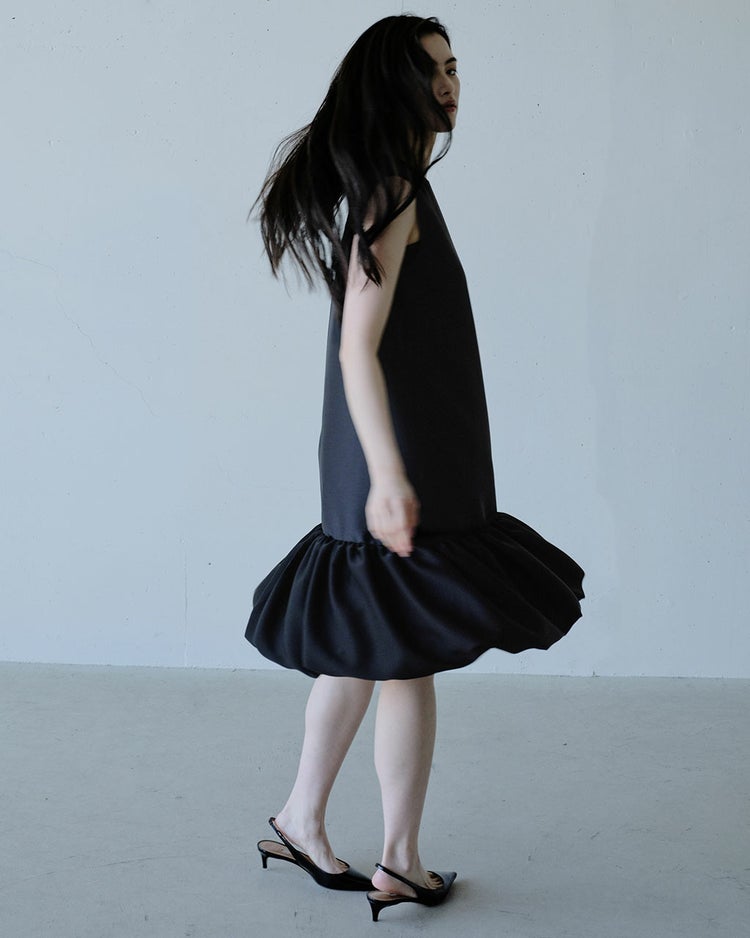 オクタダブルクロス・ギャザーバルーンドレス 詳細画像 ブラック 6