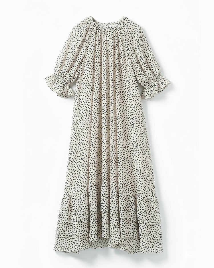 シフォンジョーゼット・プリントワンピース 詳細画像 ホワイト 4