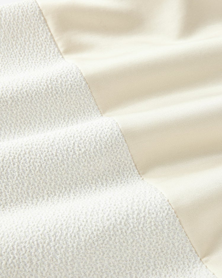 コットン混ツイード・異素材ワンピース 詳細画像 ホワイト 8