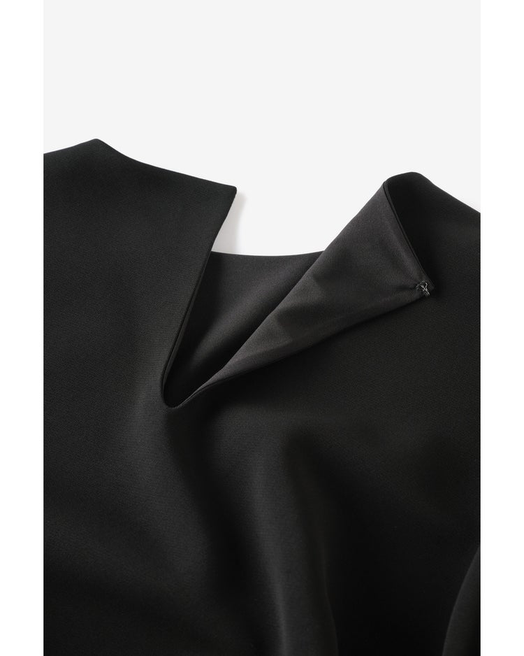 トリアセエアークロス・バイアスロングドレス 詳細画像 ブラック 8