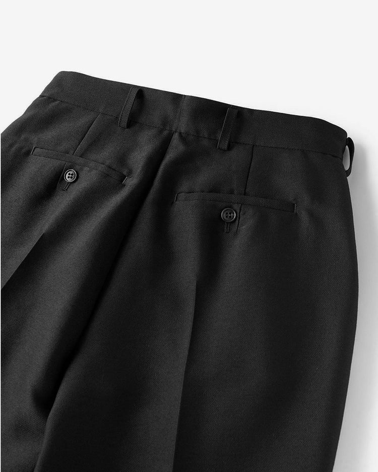 シルキーダブルフェイス・テーパードパンツ 詳細画像 ブラック 7