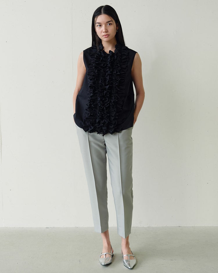 シルキーダブルフェイス・テーパードパンツ 詳細画像 ミントグリーン 3