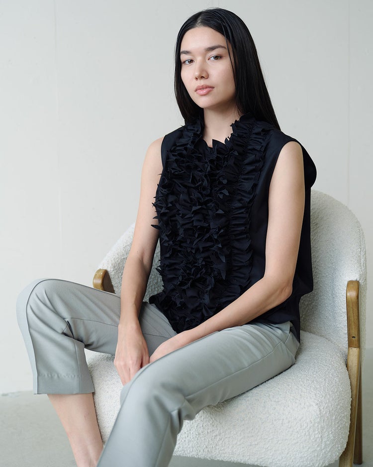 シルキーダブルフェイス・テーパードパンツ 詳細画像 ミントグリーン 4