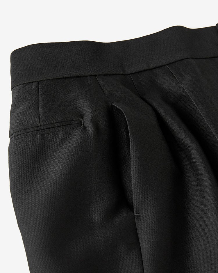 シルキーダブルフェイス・タックワイドパンツ 詳細画像 ブラック 7