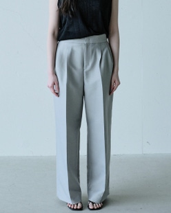 シルキーダブルフェイス・タックワイドパンツ