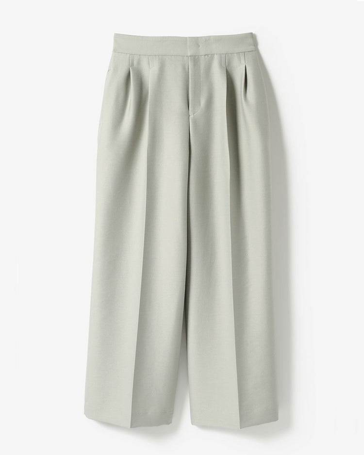 シルキーダブルフェイス・タックワイドパンツ 詳細画像 ミントグリーン 1
