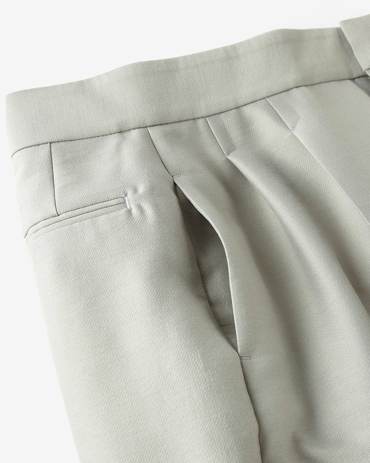 シルキーダブルフェイス・タックワイドパンツ 詳細画像 ミントグリーン 8