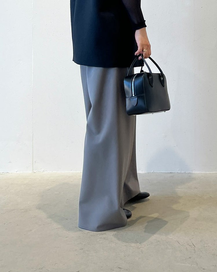 ドライタッチツイル・バイアスワイドパンツ 詳細画像 グレー 3