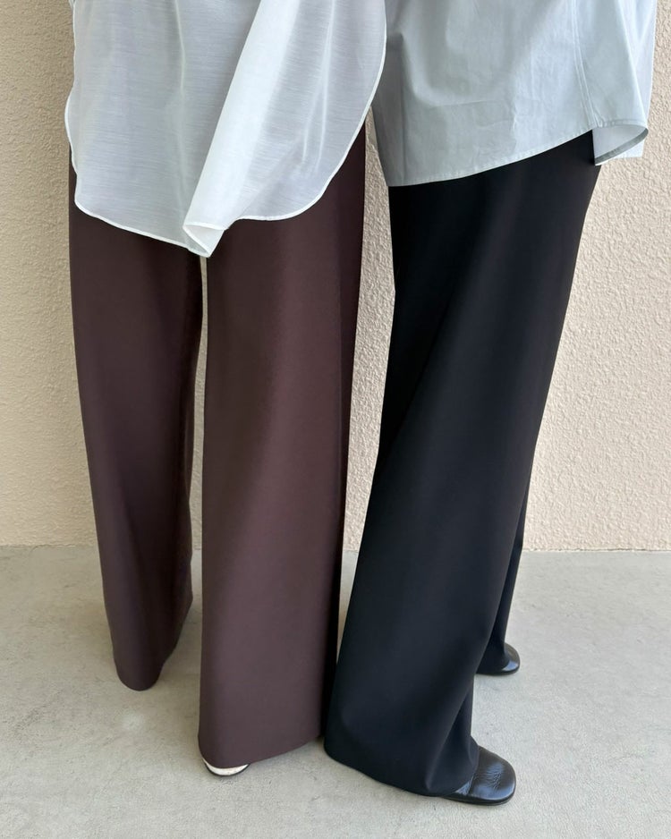 ドライタッチツイル・バイアスワイドパンツ 詳細画像 ブラック 5