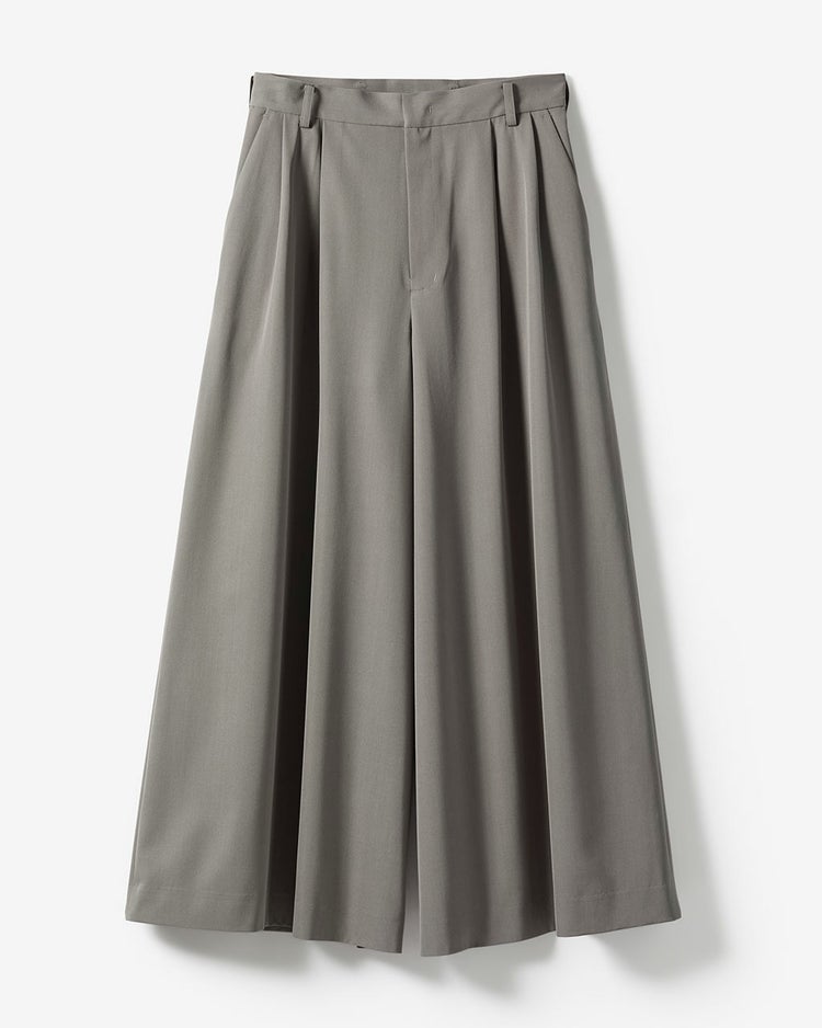 ドライタッチツイル・ロングキュロットパンツ 詳細画像 グレー 10