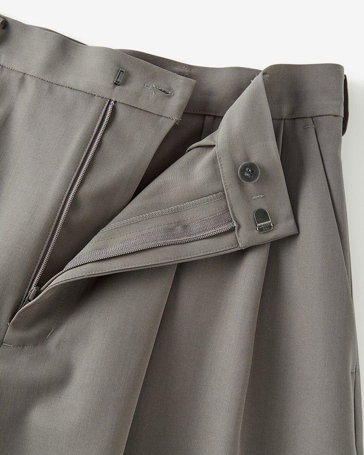 ドライタッチツイル・ロングキュロットパンツ 詳細画像 グレー 8