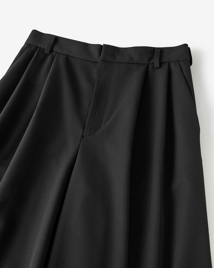 ドライタッチツイル・ロングキュロットパンツ 詳細画像 ブラック 2