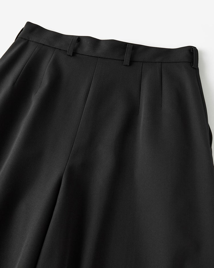 ドライタッチツイル・ロングキュロットパンツ 詳細画像 ブラック 4