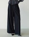 強撚コットン・サイド切り替えワイドパンツ 詳細画像