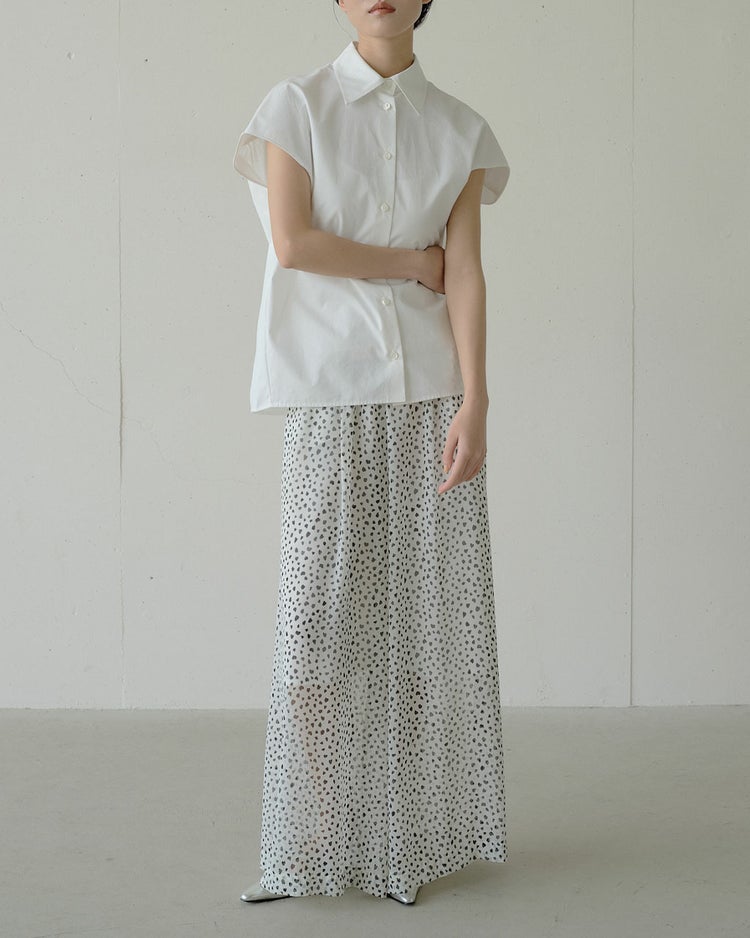シフォンジョーゼット・ワイドパンツ 詳細画像 ホワイト 3