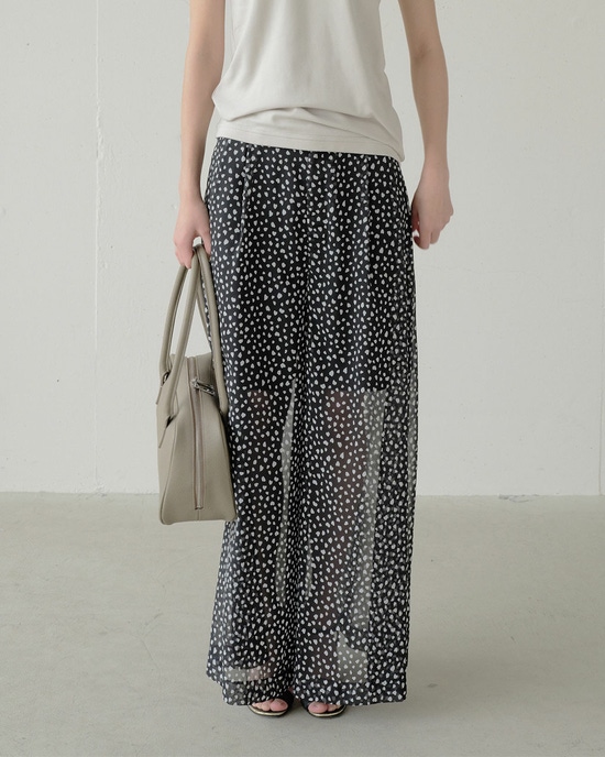 シフォンジョーゼット・ワイドパンツ