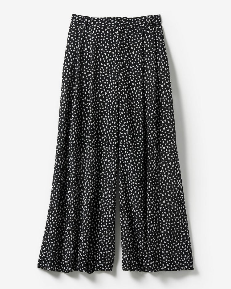 シフォンジョーゼット・ワイドパンツ 詳細画像 ブラック 8