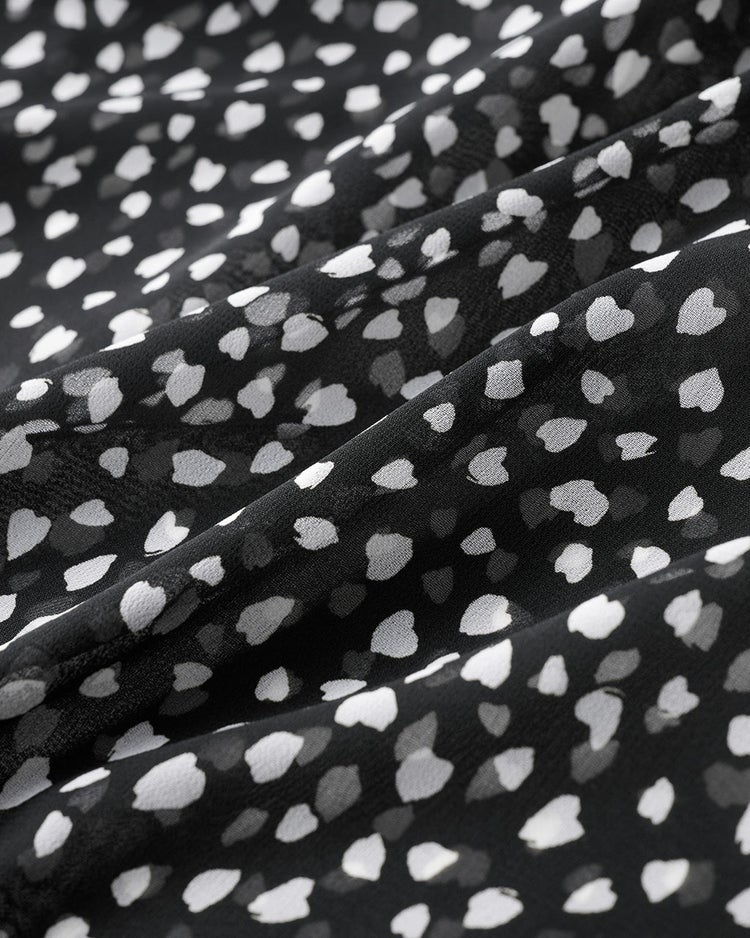 シフォンジョーゼット・ワイドパンツ 詳細画像 ブラック 9