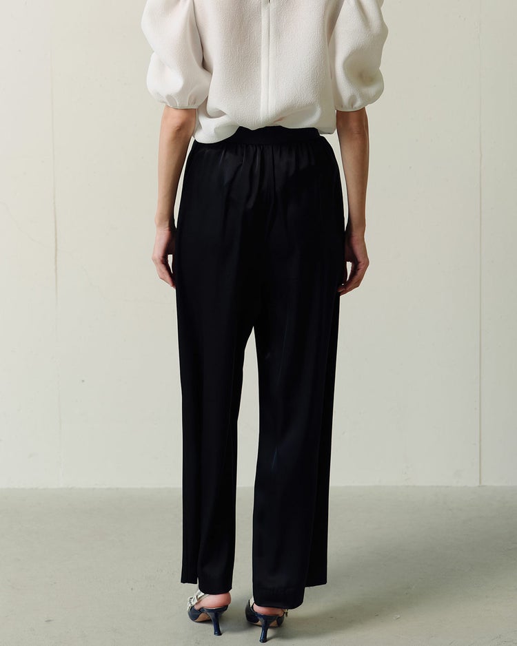 ダブルサテン・ワイドパンツ 詳細画像 ブラック 7