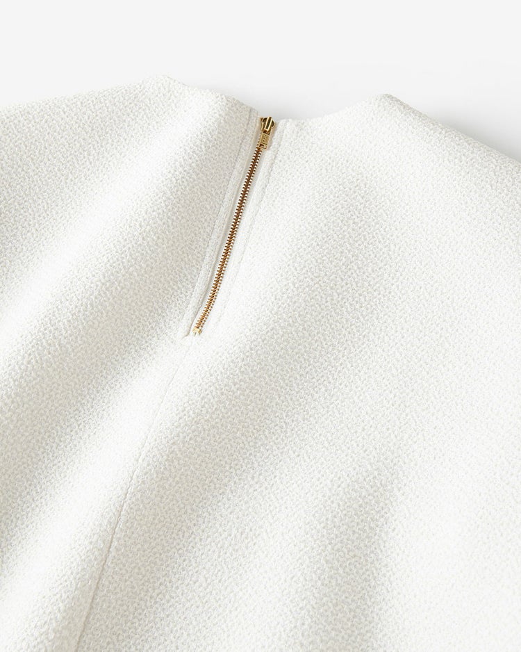 コットン混ツイード・コンパクトブラウス 詳細画像 ホワイト 8