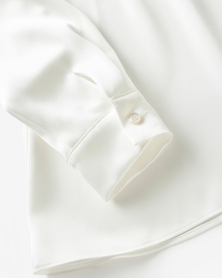 ダブルサテン・Tブラウス 詳細画像 ホワイト 8