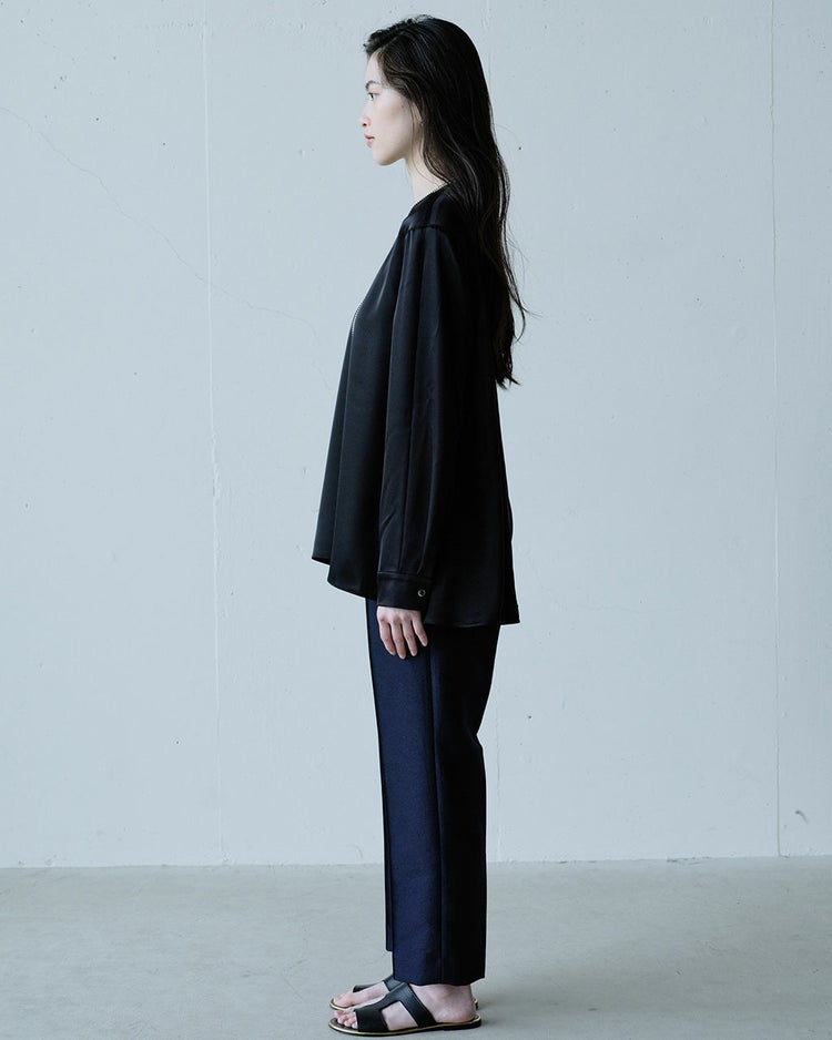 ダブルサテン・Tブラウス 詳細画像 ブラック 4