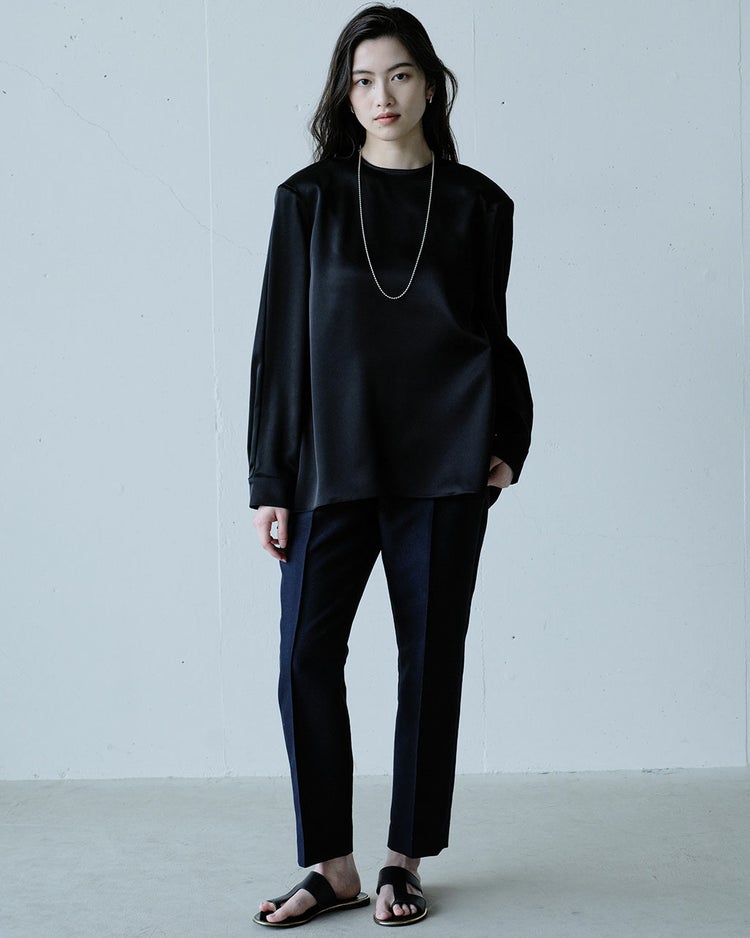 ダブルサテン・Tブラウス 詳細画像 ブラック 6