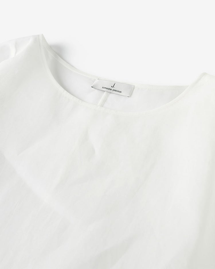 強撚オーガンジー・Tブラウス 詳細画像 ホワイト 9