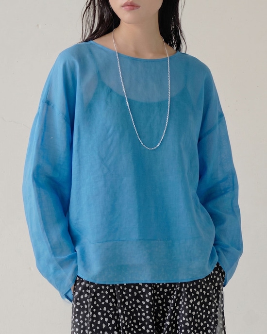 強撚オーガンジー・Tブラウス